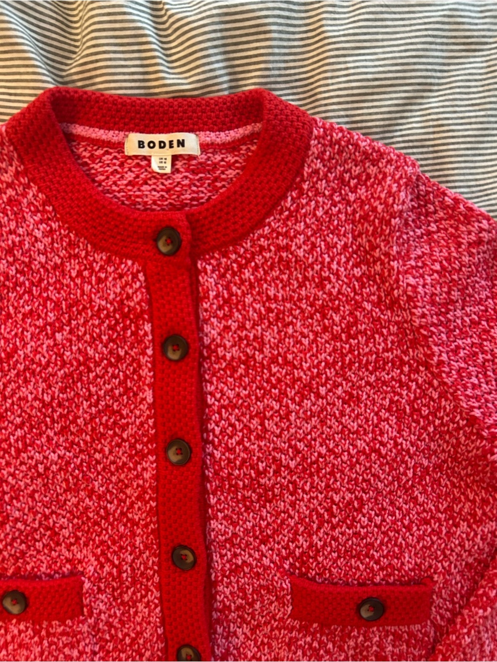Boden Pink Libby Knitted Jacket